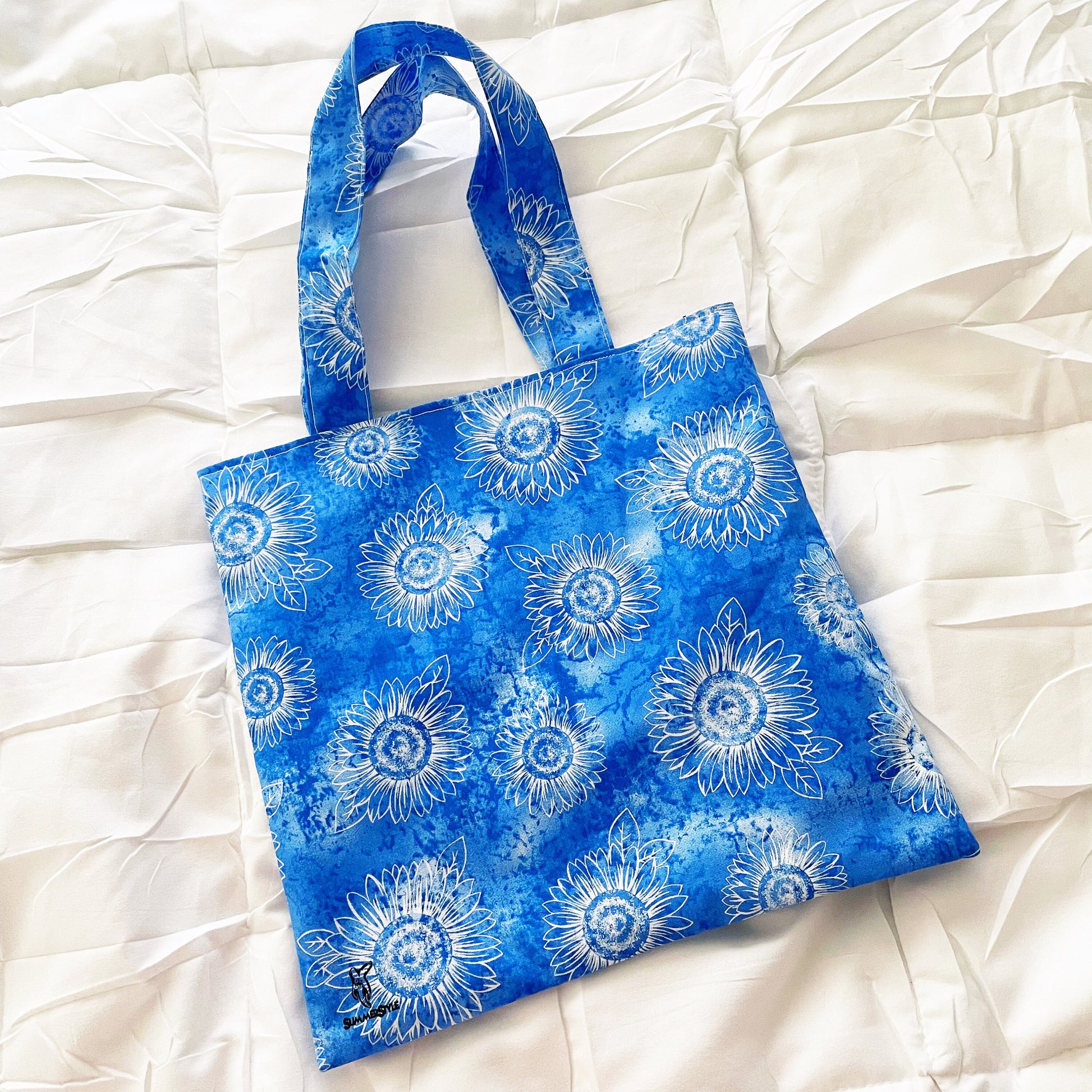 Ocean of Sunflowers Reversible Bookish Tote Bag, Reversible Tote, Tablet Bag, Book Tote, SummerStyle Bracelets