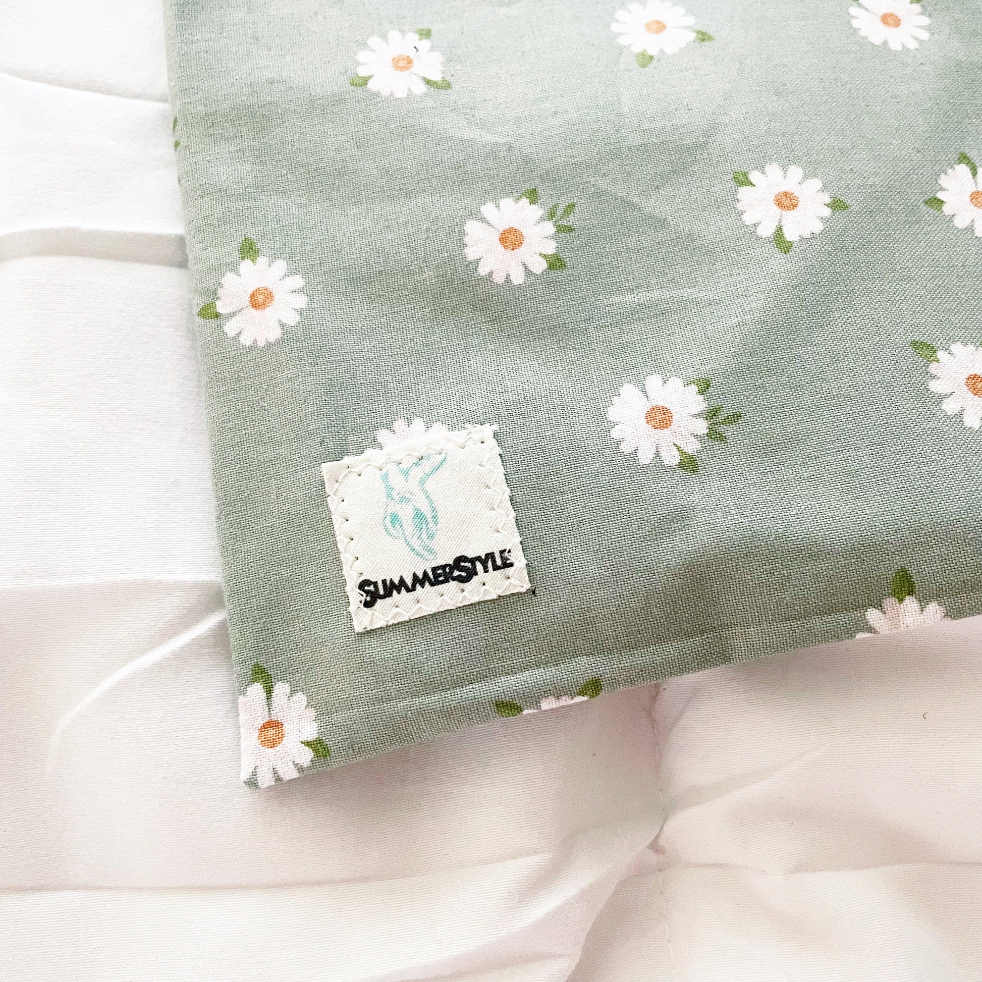 Sage Daisy Reversible Bookish Tote Bag, Reversible Tote, Tablet Bag, Book Tote, SummerStyle Bracelets