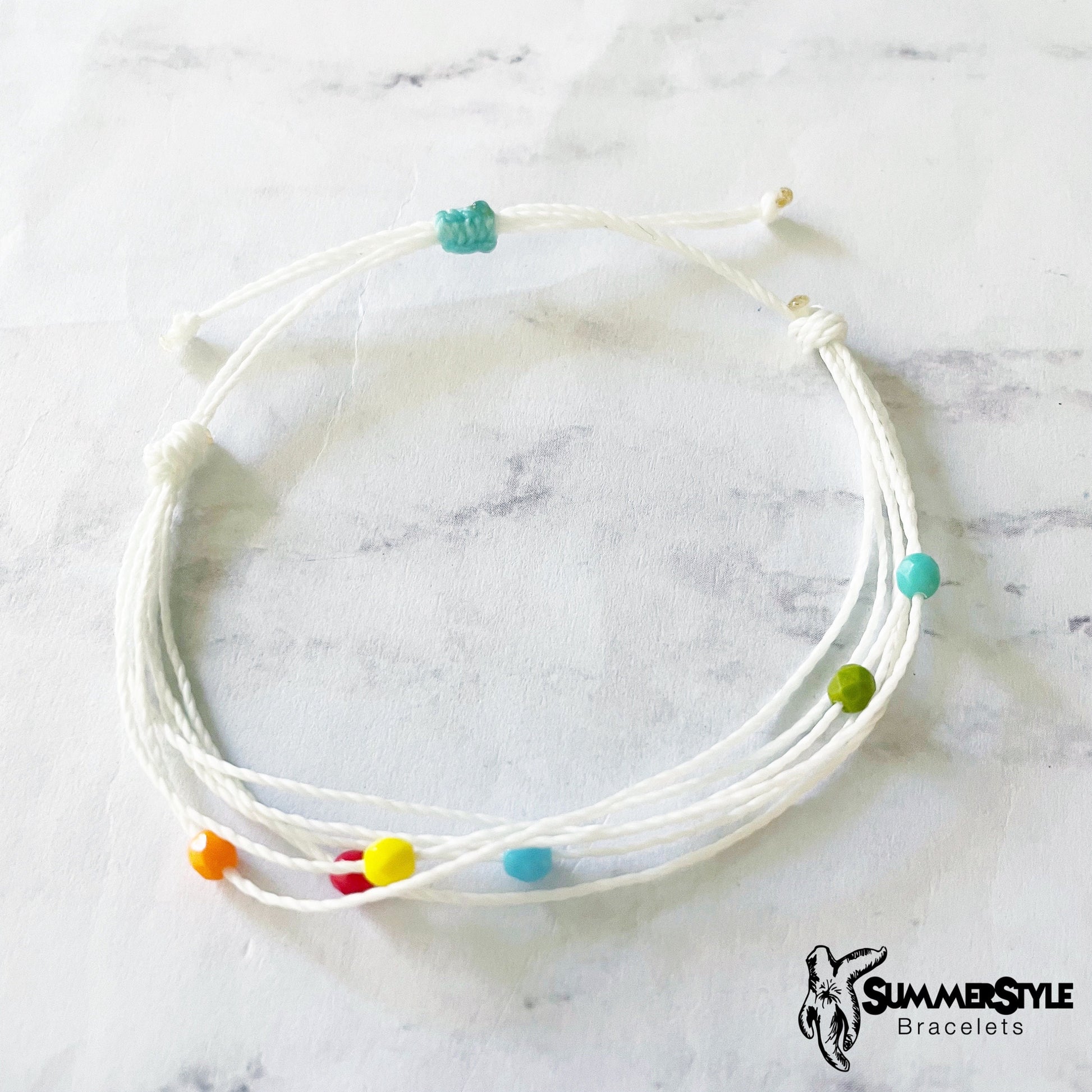 Daisy Days Adjustable Waterproof Bracelet, Daisy Bracelet, Floral Jewelry, Braided Bracelet, SummerStyle Bracelets