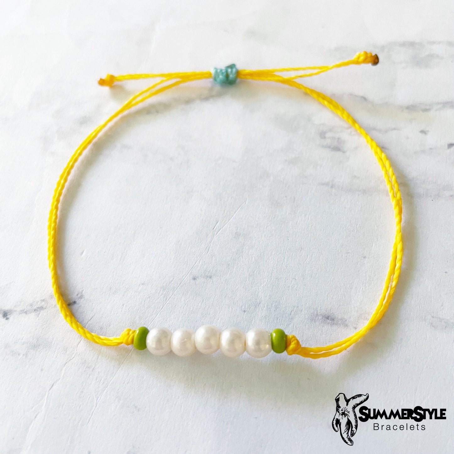 Daisy Days Adjustable Waterproof Bracelet, Daisy Bracelet, Floral Jewelry, Braided Bracelet, SummerStyle Bracelets