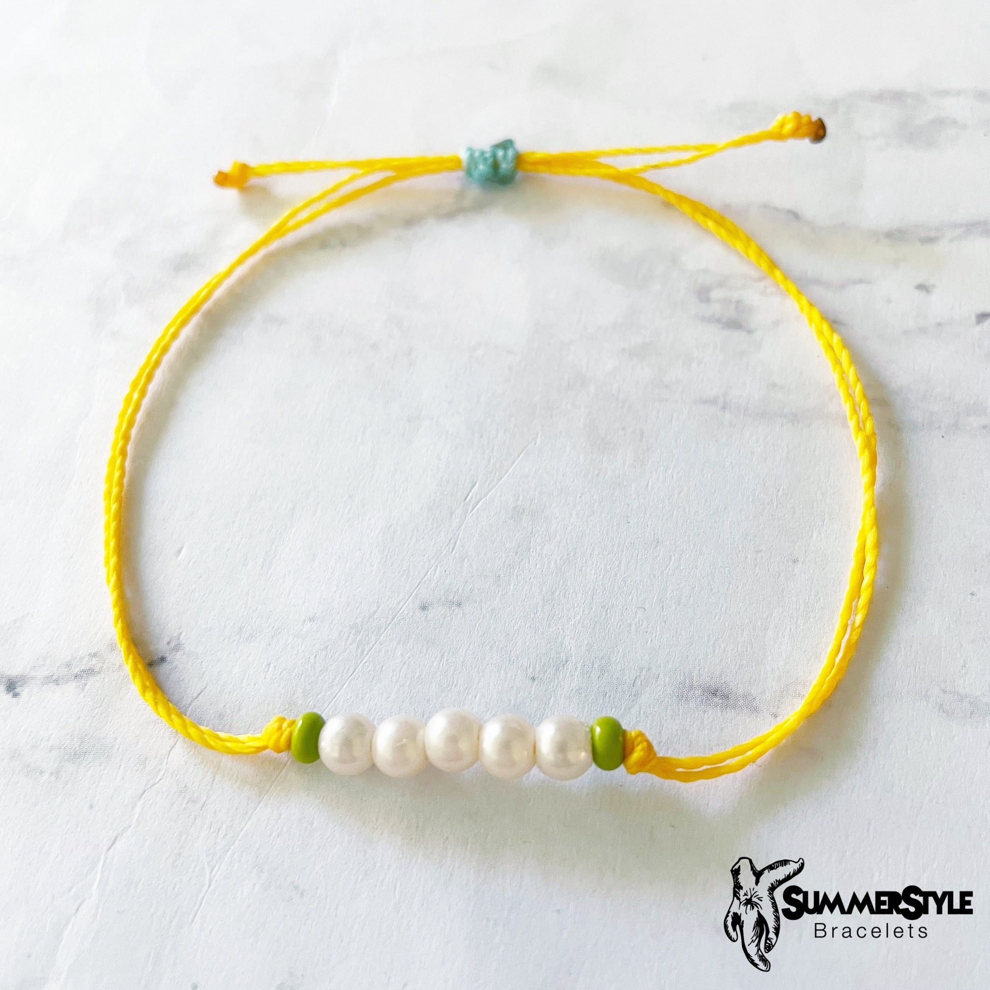 Daisy Days Adjustable Waterproof Bracelet, Daisy Bracelet, Floral Jewelry, Braided Bracelet, SummerStyle Bracelets