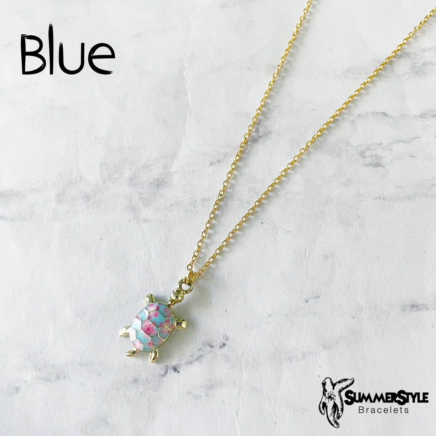 Floral Sea Turtle Charm Necklace, Turtle Jewelry, Floral Jewelry, Gold Chain Necklace, SummerStyle Bracelets