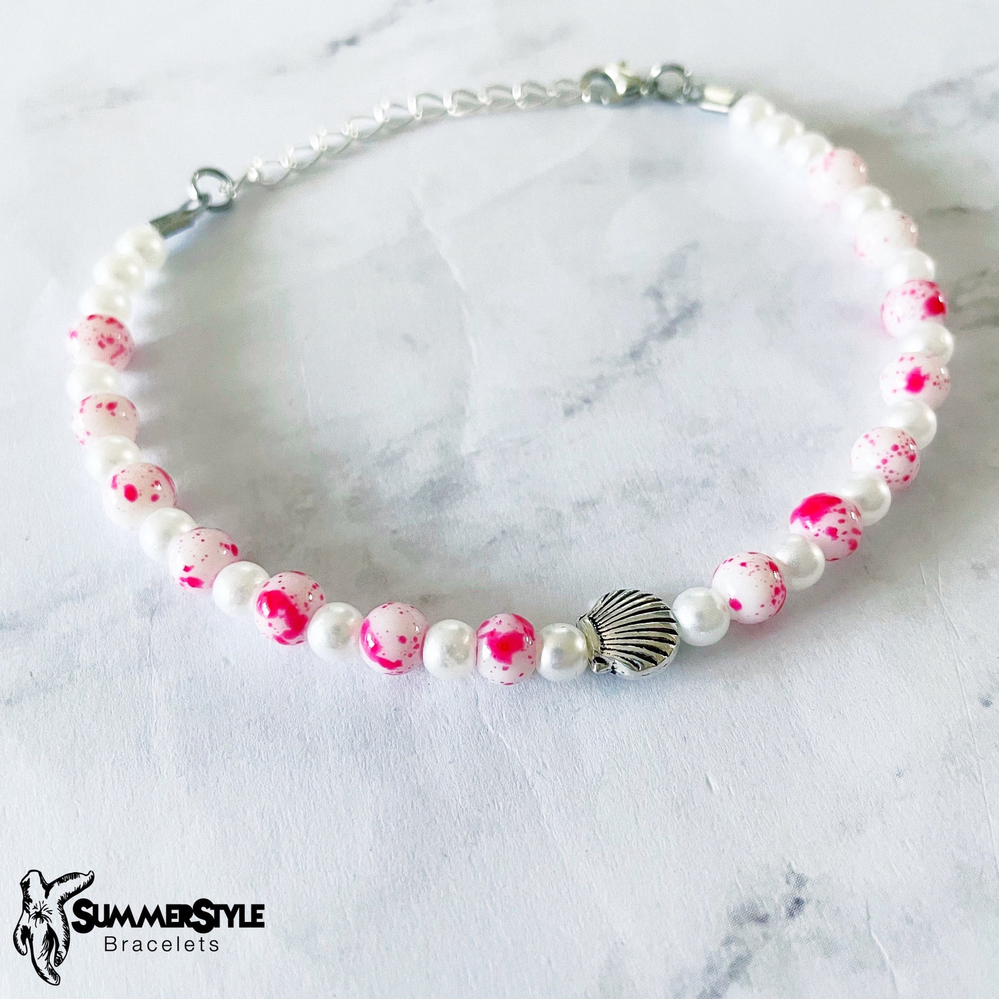 Mermaid Pearls Beaded Anklet, Ankle Bracelet, Seed Bead Anklet, SummerStyle Bracelets