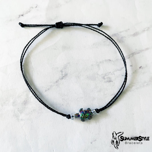 Oil Slick Sea Turtle Adjustable Waterproof Bracelet, Sea Turtle Bracelet, Sea Turtle Jewelry, SummerStyle Bracelets