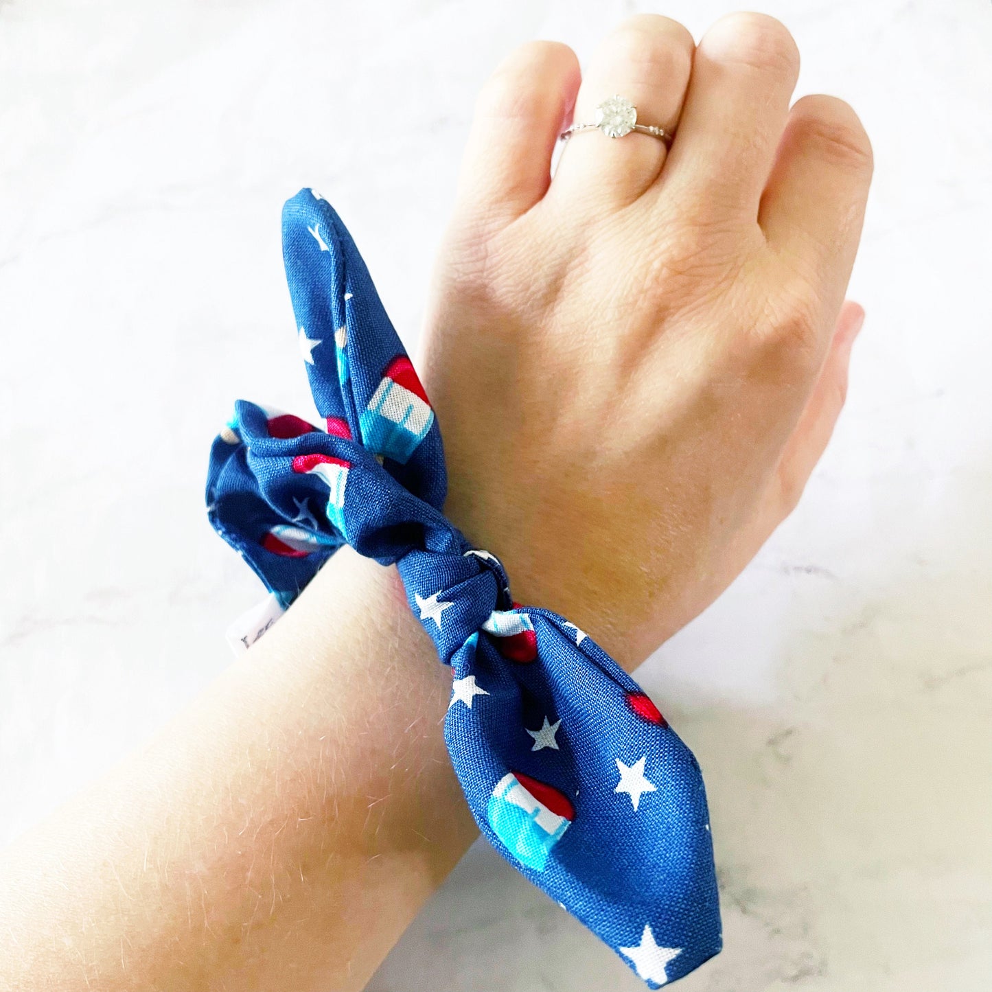 Patriotic Popsicle Bow Scrunchie, July 4th Accessories, Hair Accessories, Bow Hair Tie, SummerStyle Bracelets