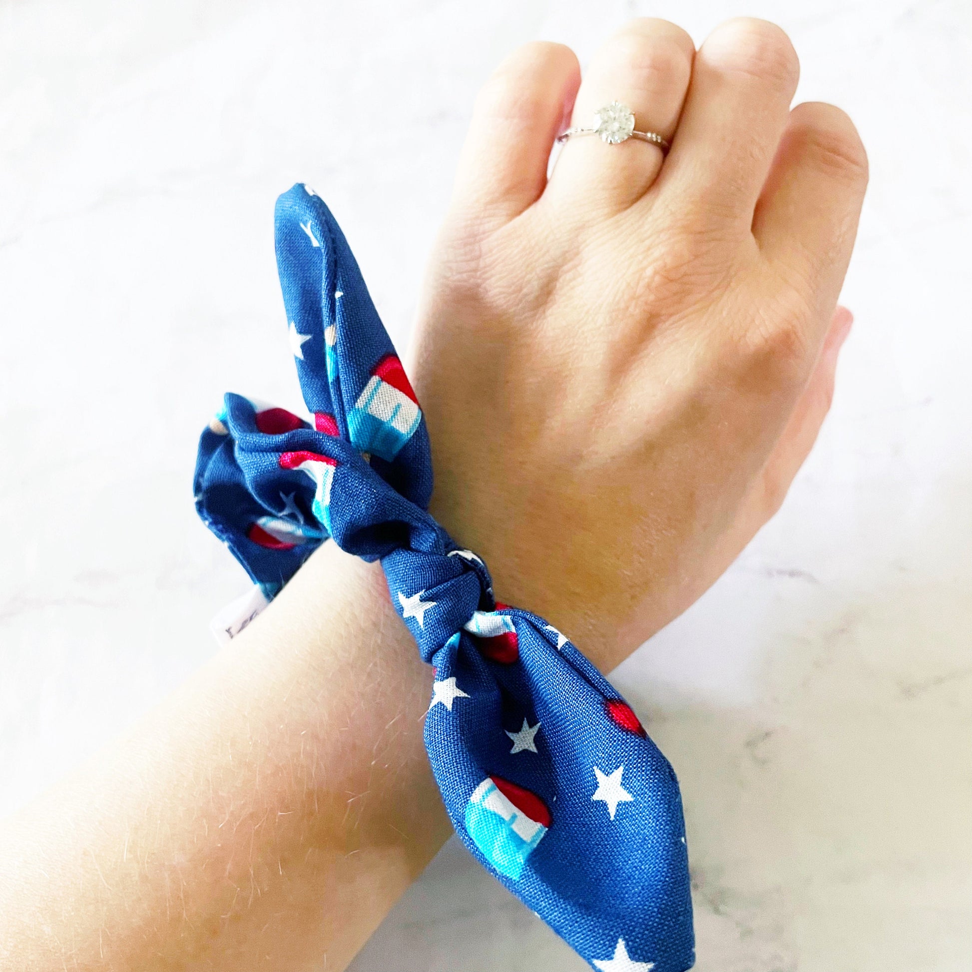 Patriotic Popsicle Bow Scrunchie, July 4th Accessories, Hair Accessories, Bow Hair Tie, SummerStyle Bracelets