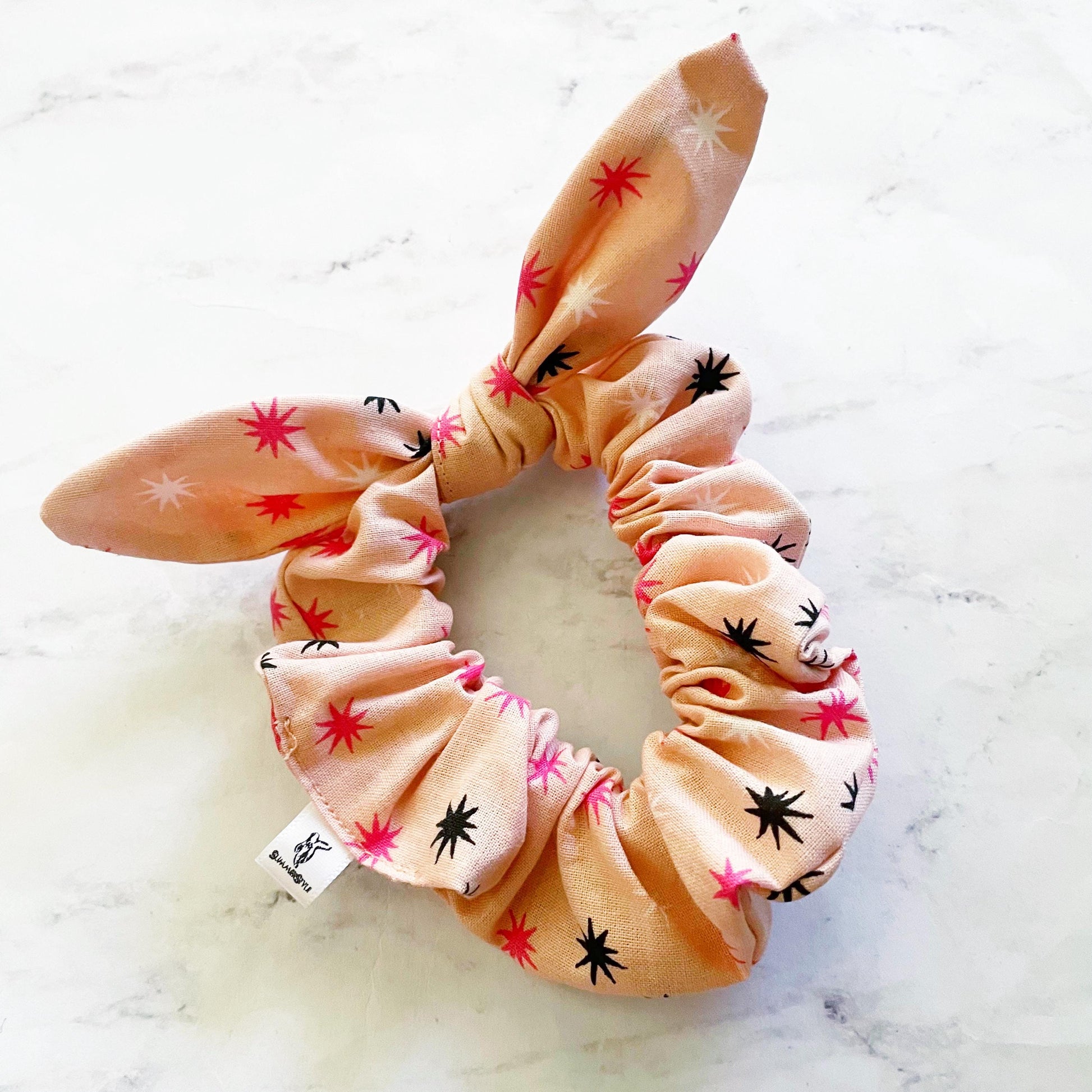 Atomic Stars Scrunchie, Scrunched Bow Hair Tie, Hair Accessories, Retro Gift, SummerStyle Bracelets