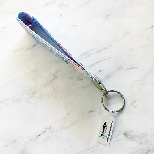Pastel Bubbles Key Fob Wristlet, 6.5in Wristlet Lanyard, Keychain Wristlet, Handmade Lanyard, SummerStyle Bracelets