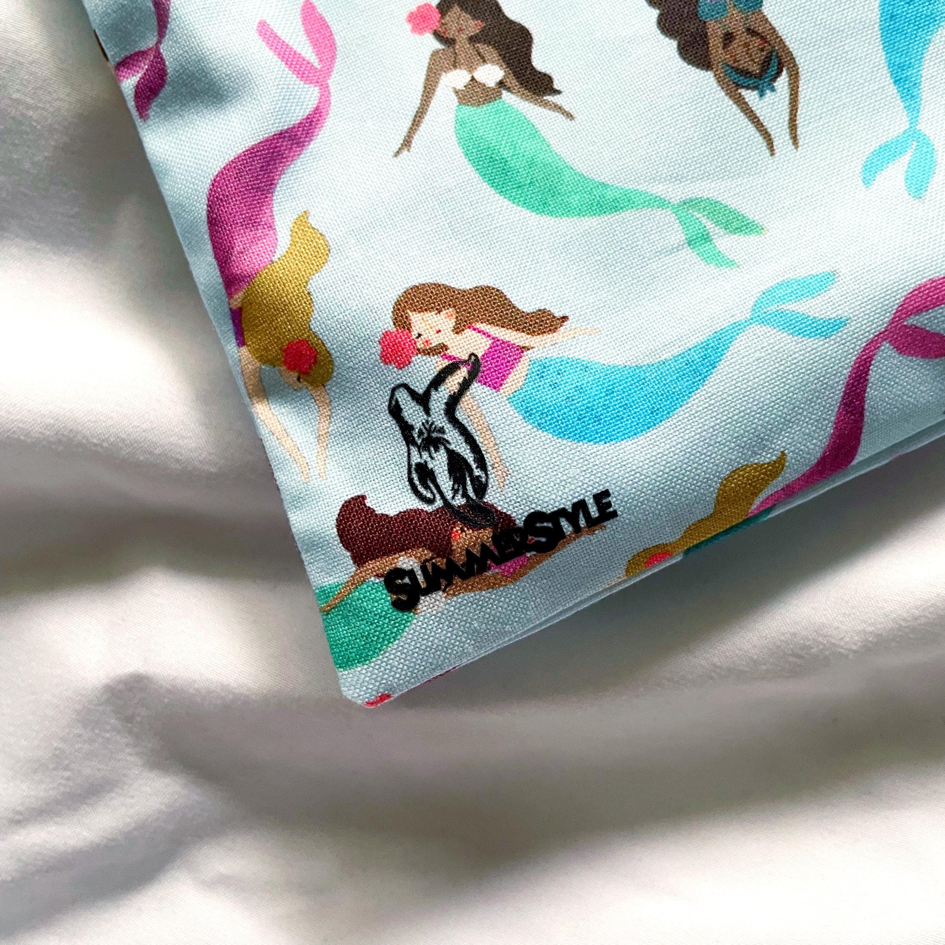 Mermaid Bubbles Reversible Bookish Tote Bag, Reversible Tote, Tablet Bag, Book Tote, SummerStyle Bracelets