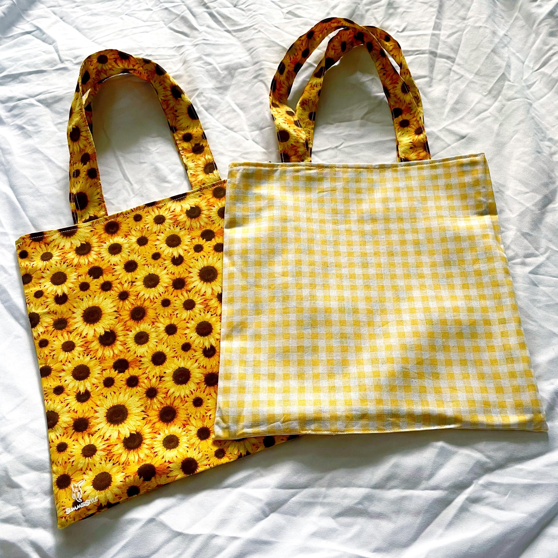 Sunny Sunflower Reversible Bookish Tote Bag, Reversible Tote, Tablet Bag, Book Tote, SummerStyle Bracelets