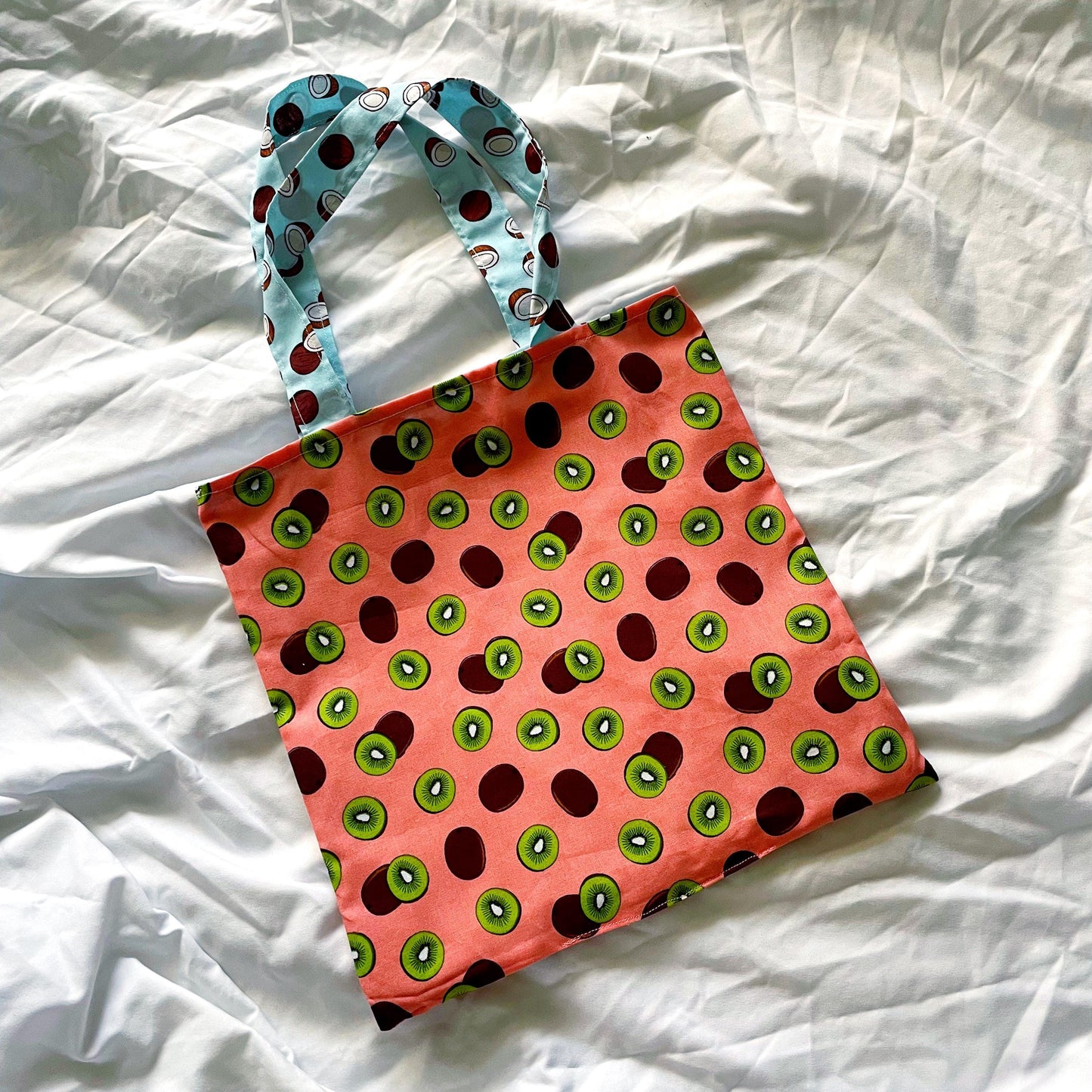 Tropical Fruit Reversible Bookish Tote Bag, Reversible Tote, Tablet Bag, Book Tote, SummerStyle Bracelets