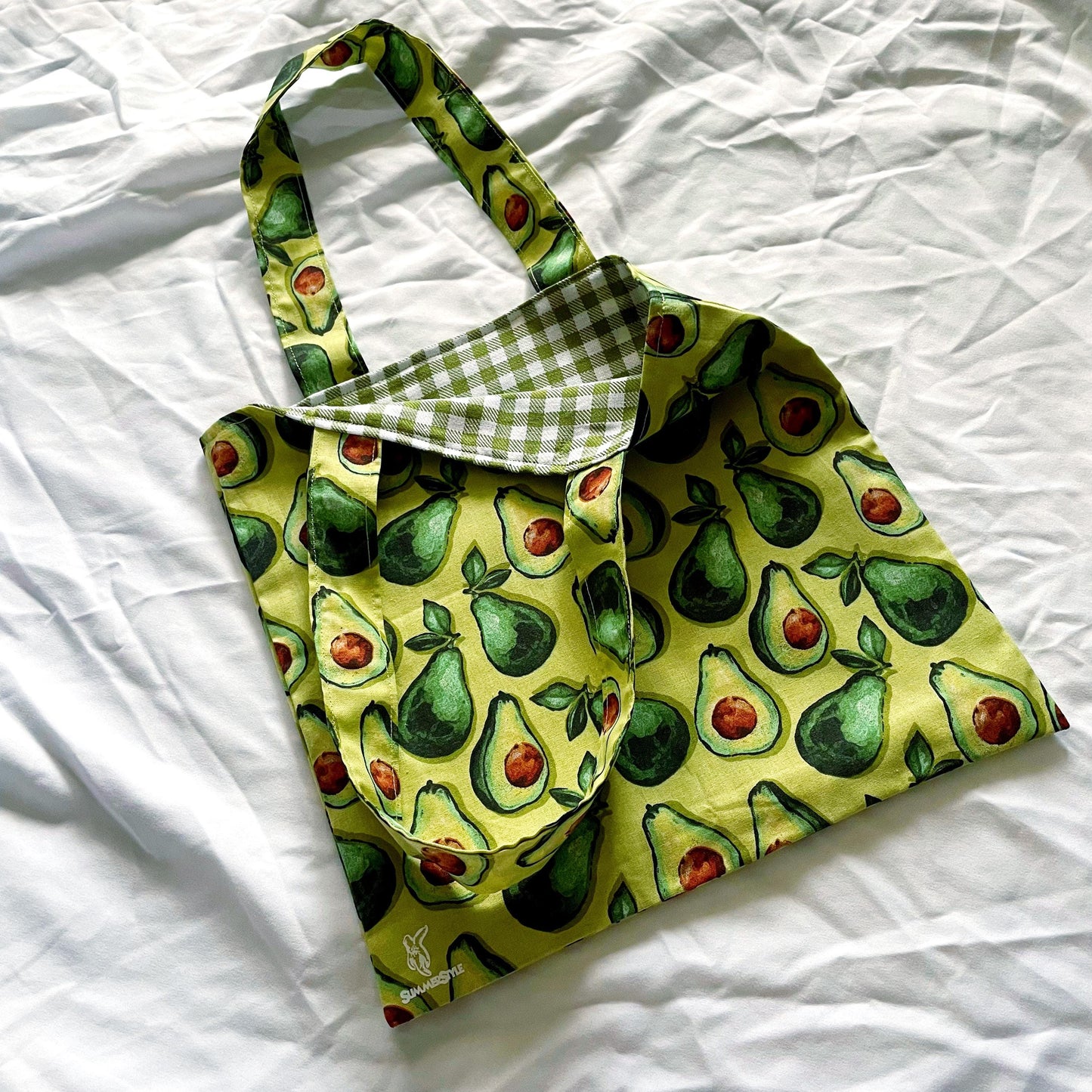Rustic Avocado Reversible Bookish Tote Bag, Reversible Tote, Tablet Bag, Book Tote, SummerStyle Bracelets