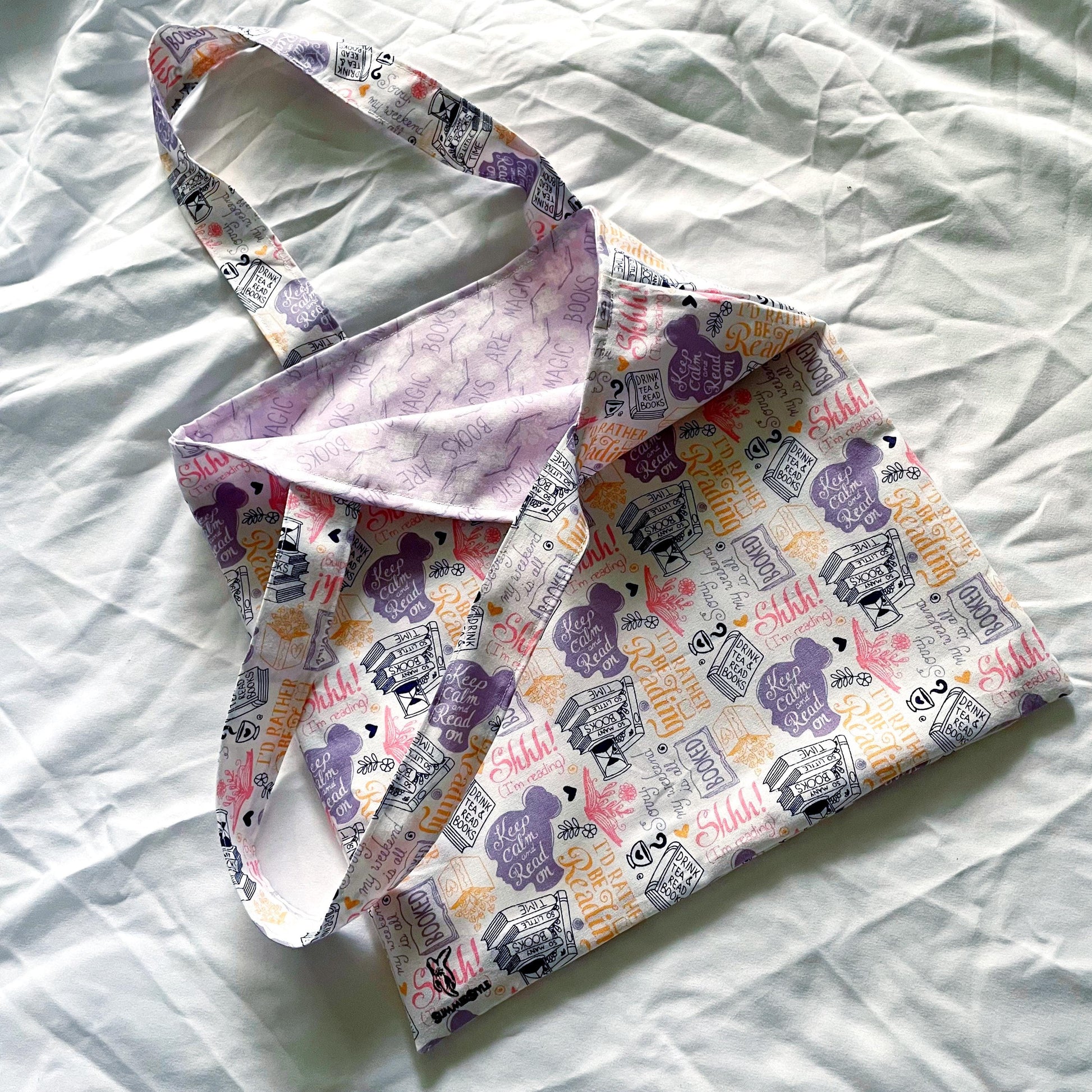 Book Girly Reversible Bookish Tote Bag, Reversible Tote, Tablet Bag, Book Tote, SummerStyle Bracelets