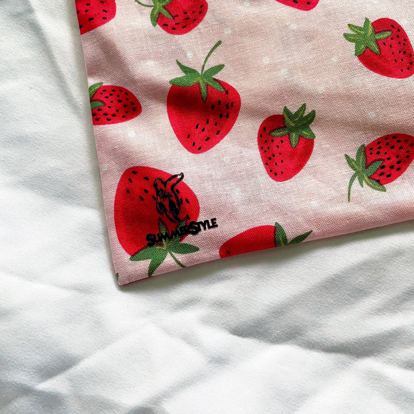 Double Strawberry Reversible Bookish Tote Bag, Reversible Tote, Tablet Bag, Book Tote, SummerStyle Bracelets