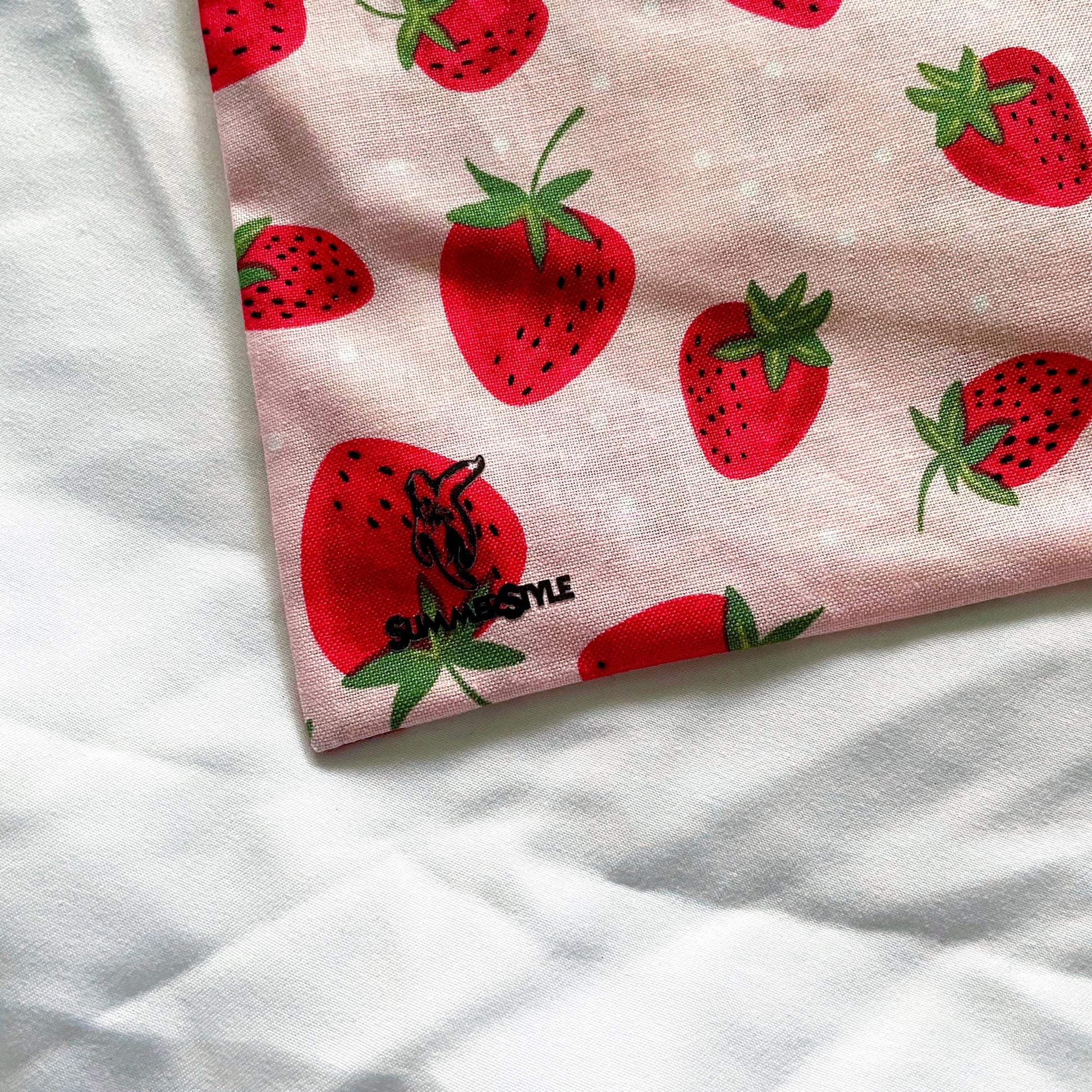 Double Strawberry Reversible Bookish Tote Bag, Reversible Tote, Tablet Bag, Book Tote, SummerStyle Bracelets