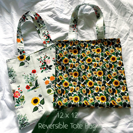 Vintage Flower Garden Reversible Bookish Tote Bag, Reversible Tote, Tablet Bag, Book Tote, SummerStyle Bracelets