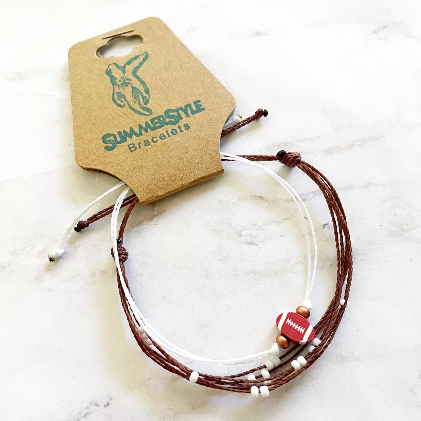 Football Bracelet Set, Sport Jewelry, Football Gift, SummerStyle Bracelets