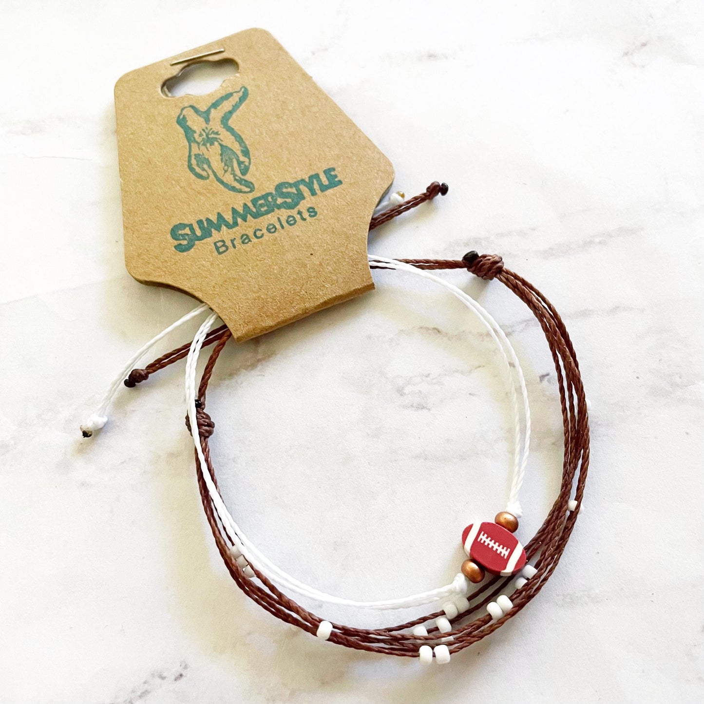 Football Bracelet Set, Sport Jewelry, Football Gift, SummerStyle Bracelets