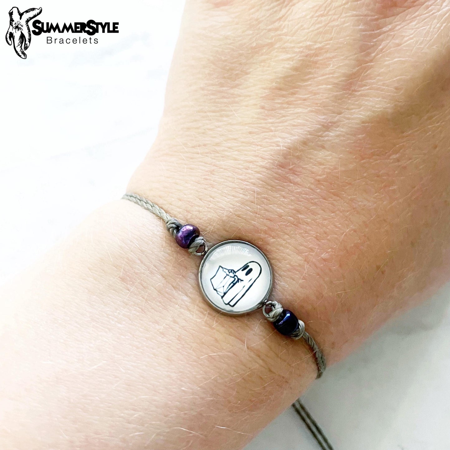 HALLOWEEN Trick or Treating Ghost Adjustable Waterproof Bracelet, Spooky Season Bracelet, Halloween Bracelet, SummerStyle Bracelets