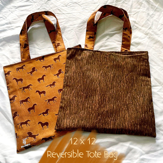 Hold Your Horses Reversible Bookish Tote Bag, Reversible Tote, Tablet Bag, Book Tote, SummerStyle Bracelets
