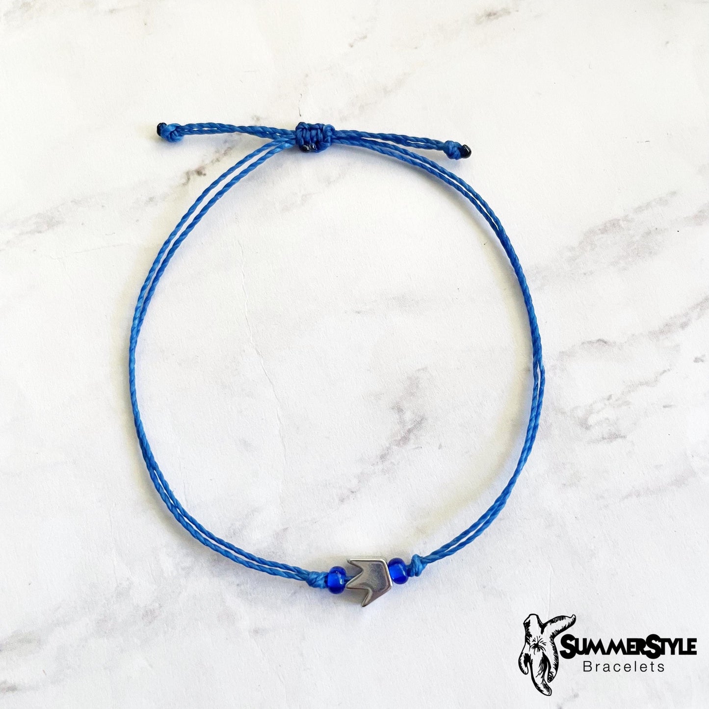 Dainty Crown Adjustable Waterproof Bracelet, Blue Bracelet, Friendship Bracelets, Hope Jewelry, SummerStyle Bracelets