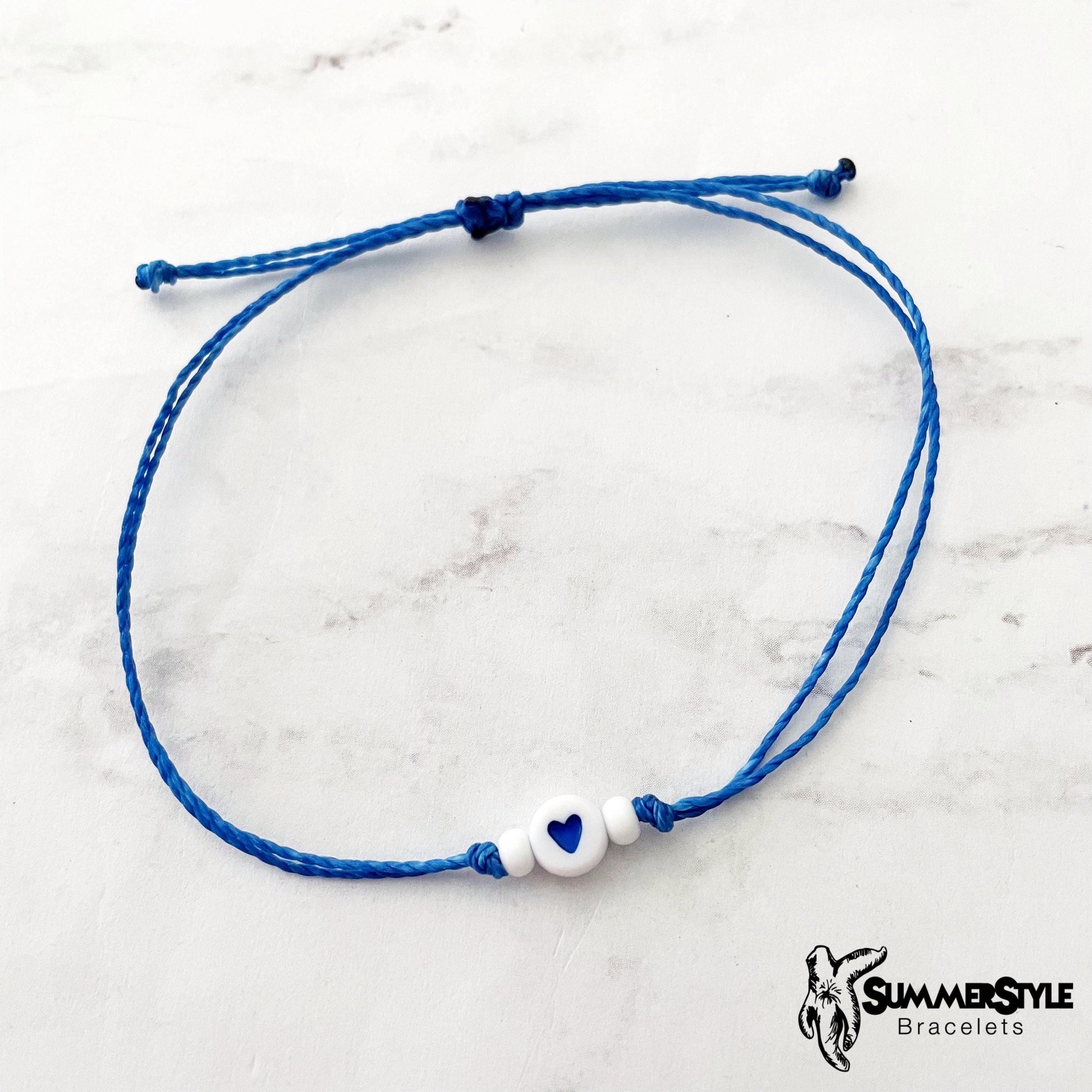 Mini Dark Blue Heart Stackable Adjustable Waterproof Bracelet, Stackable Bracelet, Friendship Bracelet, SummerStyle Bracelets