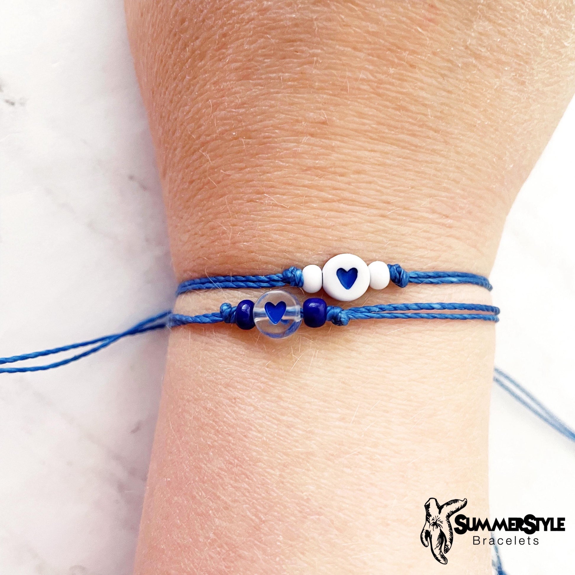 Mini Dark Blue Heart Stackable Adjustable Waterproof Bracelet, Stackable Bracelet, Friendship Bracelet, SummerStyle Bracelets