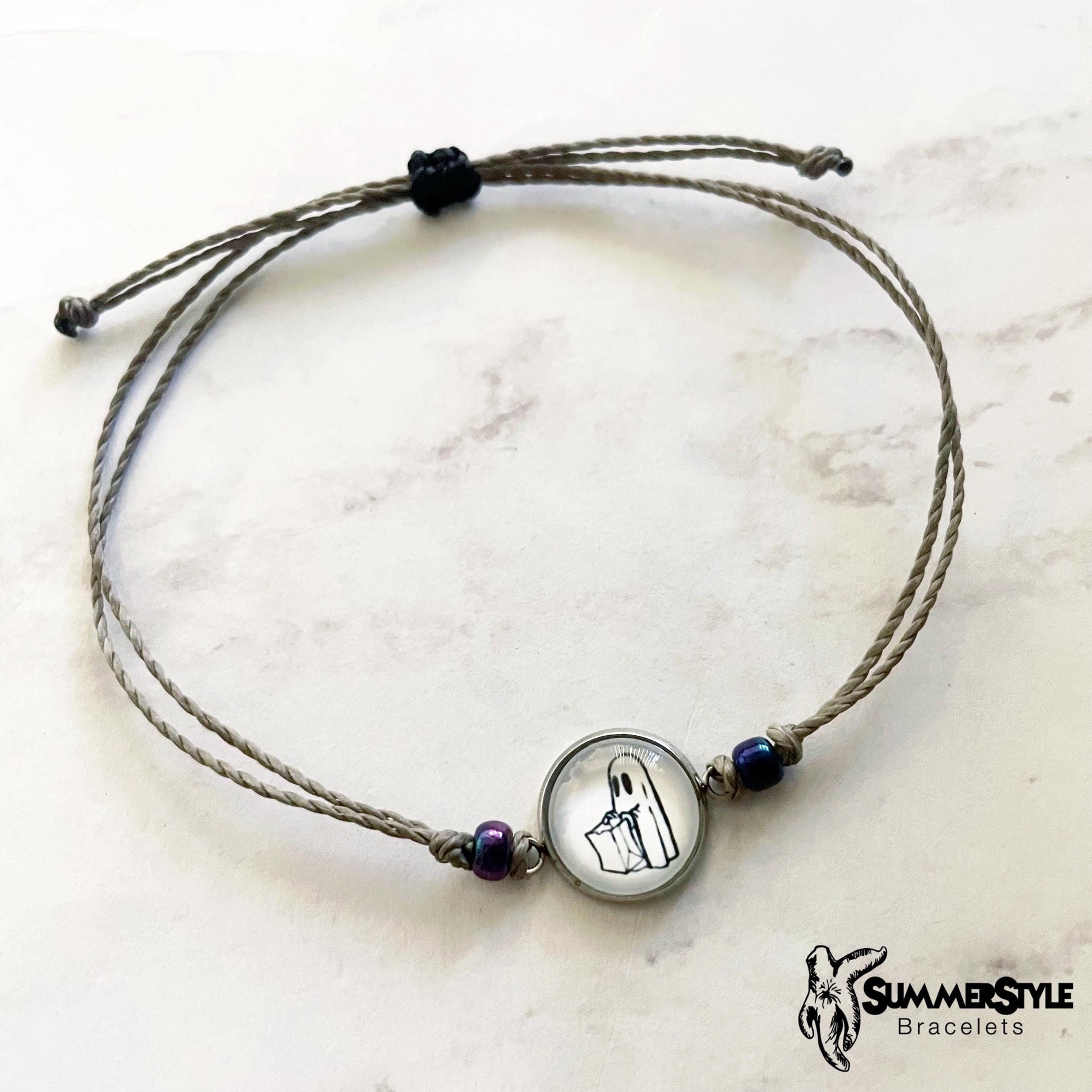 HALLOWEEN Trick or Treating Ghost Adjustable Waterproof Bracelet, Spooky Season Bracelet, Halloween Bracelet, SummerStyle Bracelets