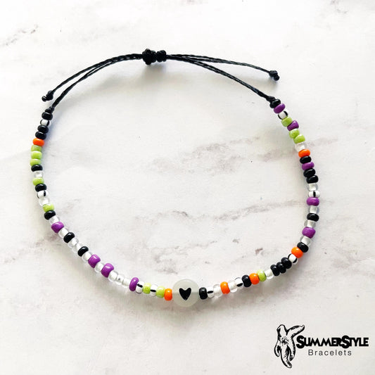 HALLOWEEN Skinny Stackable Adjustable Waterproof Bracelets, Halloween Jewelry, Spooky Bracelet, SummerStyle Bracelets