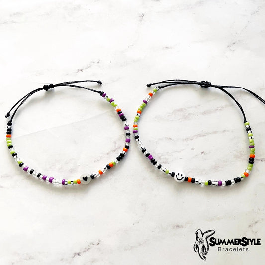 HALLOWEEN Skinny Stackable Adjustable Waterproof Bracelets, Halloween Jewelry, Spooky Bracelet, SummerStyle Bracelets
