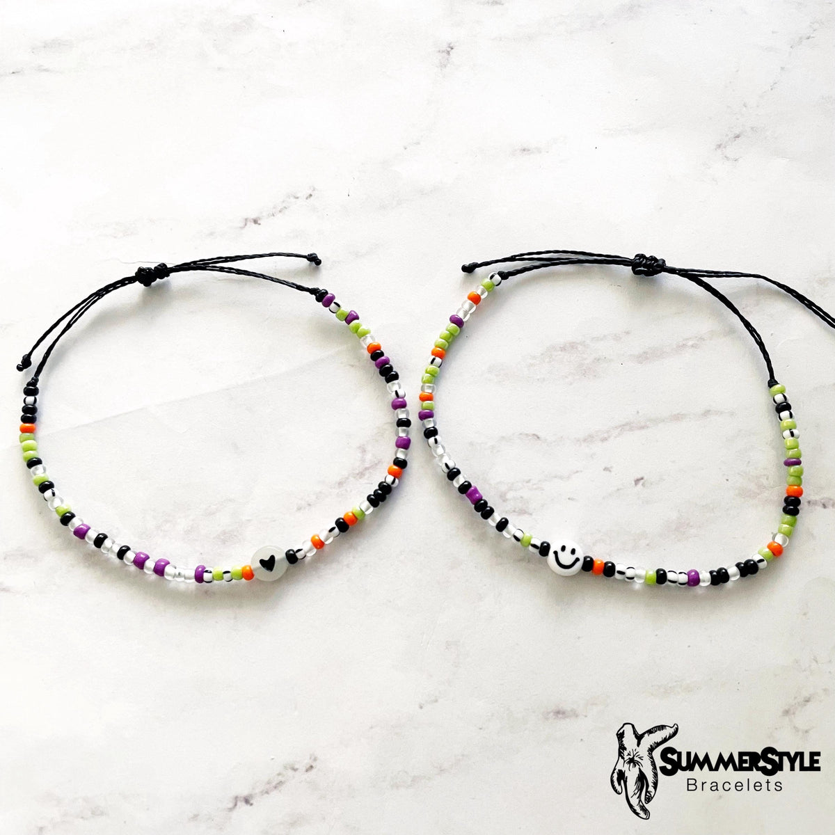 HALLOWEEN Skinny Stackable Adjustable Waterproof Bracelets, Halloween Jewelry, Spooky Bracelet, SummerStyle Bracelets