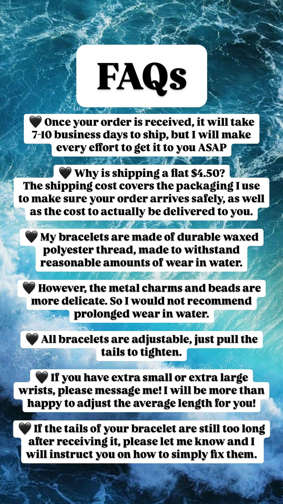 Mini Dark Blue Heart Stackable Adjustable Waterproof Bracelet, Stackable Bracelet, Friendship Bracelet, SummerStyle Bracelets