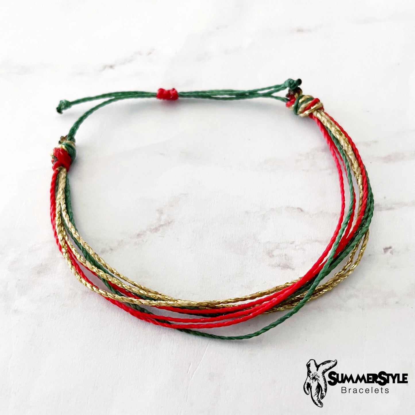 CHRISTMAS Happy Holly Bracelet Set, Christmas Bracelet, Holiday Jewelry, SummerStyle Bracelets