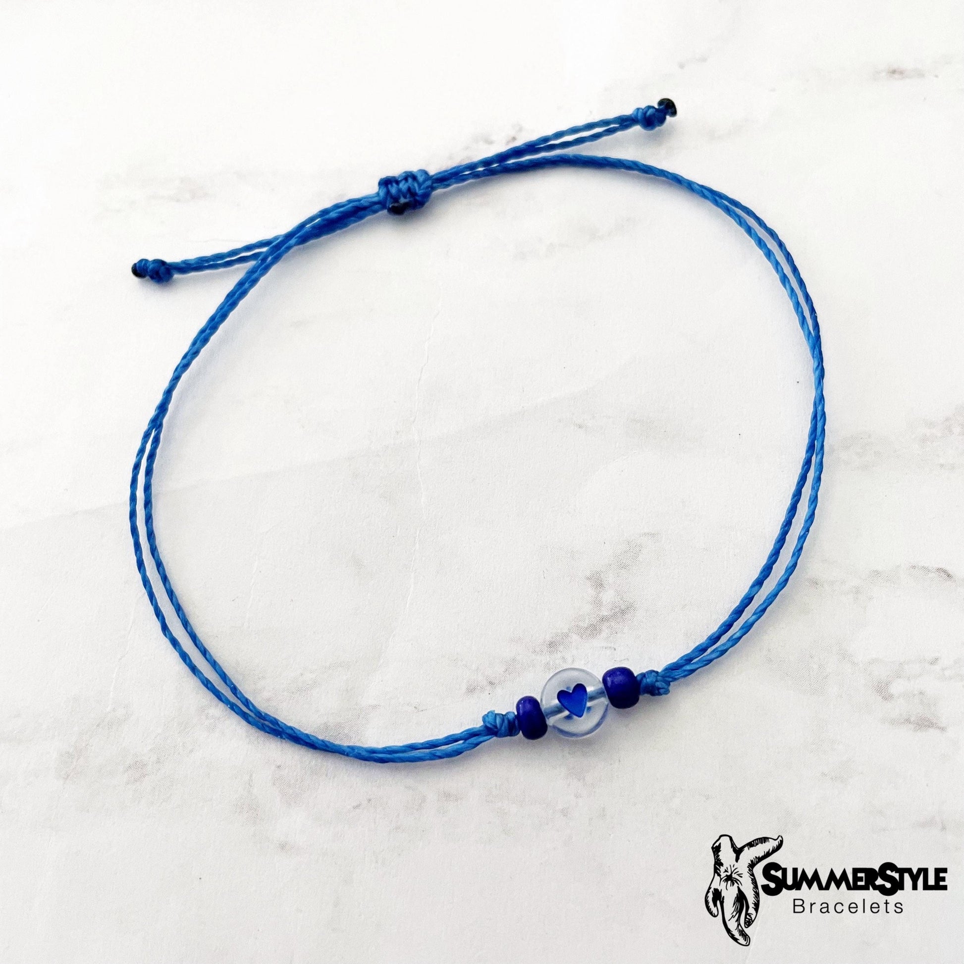 Mini Dark Blue Heart Stackable Adjustable Waterproof Bracelet, Stackable Bracelet, Friendship Bracelet, SummerStyle Bracelets