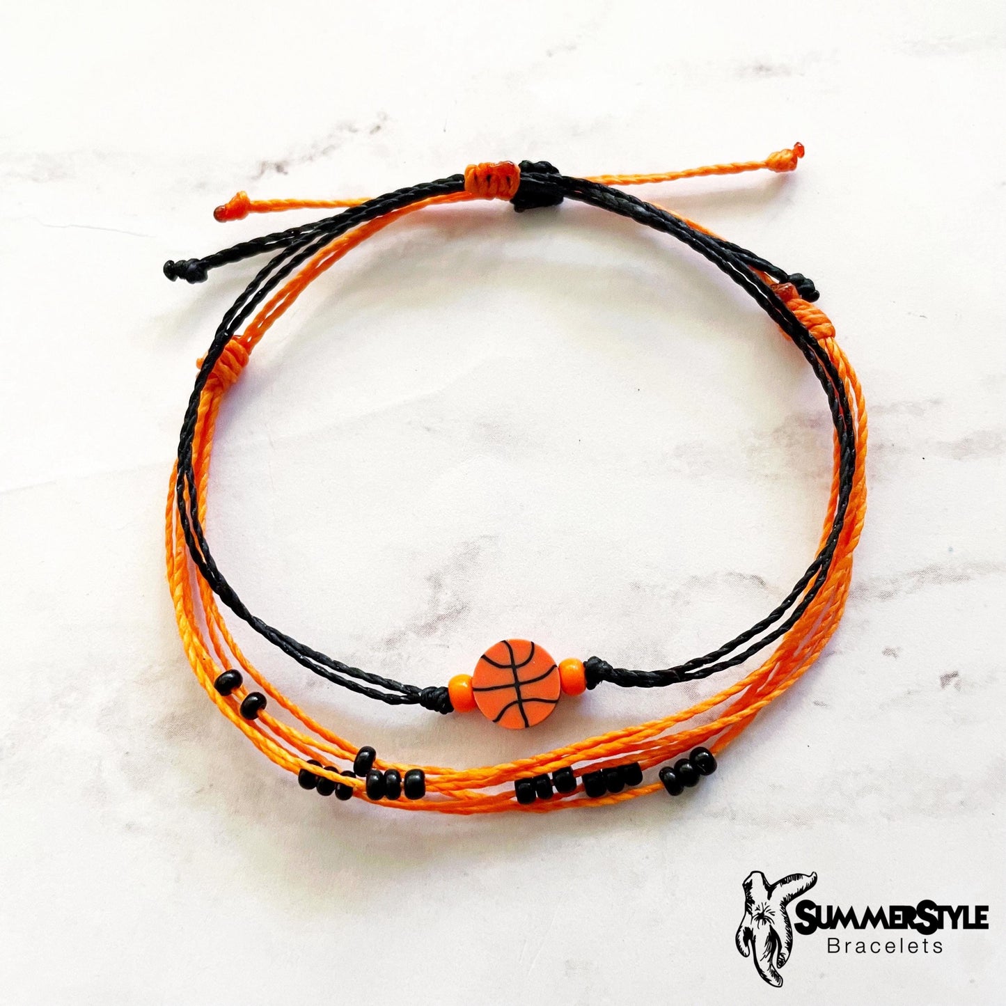 Basketball Bracelet Set, Sport Jewelry, Basketball Gift, SummerStyle Bracelets