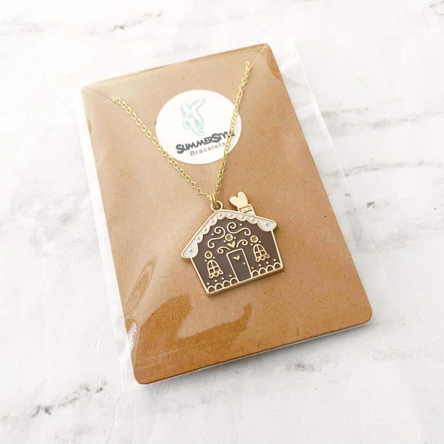 CHRISTMAS Candy Cane Charm Necklace, Christmas Necklace, Christmas Jewelry, Gold Chain Necklace, SummerStyle Bracelets