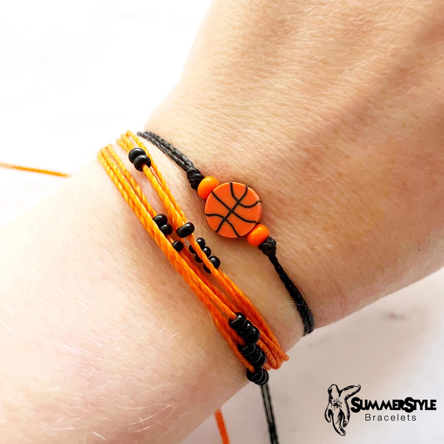Basketball Bracelet Set, Sport Jewelry, Basketball Gift, SummerStyle Bracelets