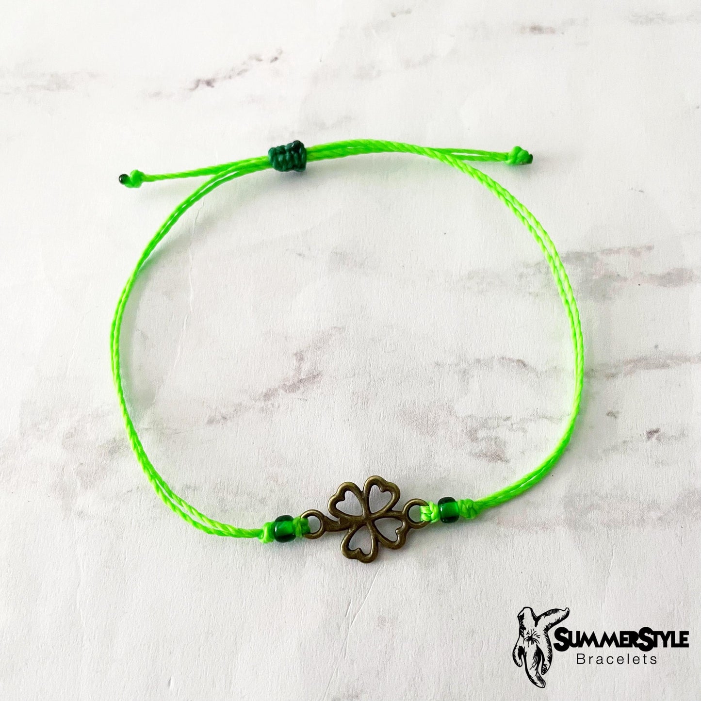 ST PATRICKS DAY Shamrock Adjustable Waterproof Bracelet Set, St Patty’s Day Bracelet, Lucky Jewelry, SummerStyle Bracelets