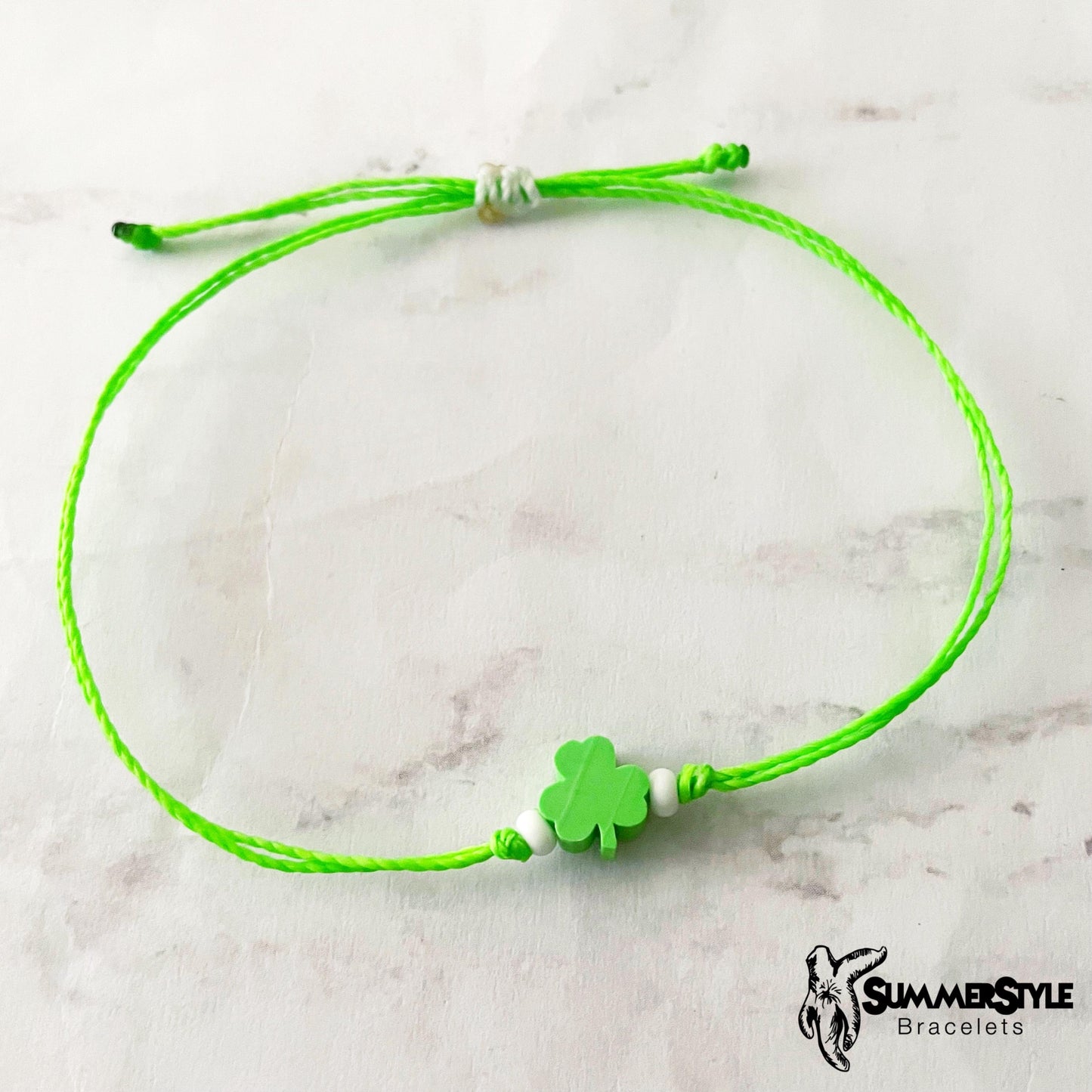 ST PATRICKS DAY Shamrock Adjustable Waterproof Bracelet, St Patty’s Day Bracelet, Lucky Jewelry, SummerStyle Bracelets