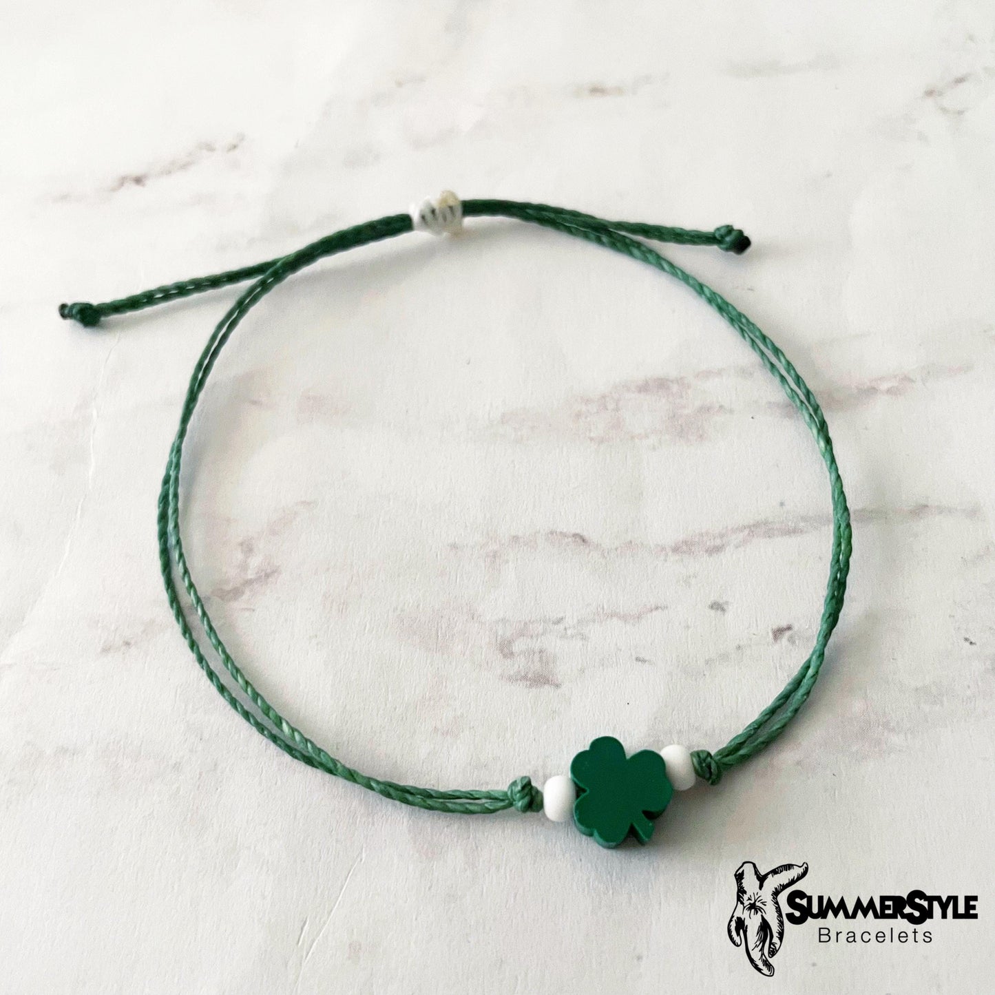 ST PATRICKS DAY Shamrock Adjustable Waterproof Bracelet, St Patty’s Day Bracelet, Lucky Jewelry, SummerStyle Bracelets