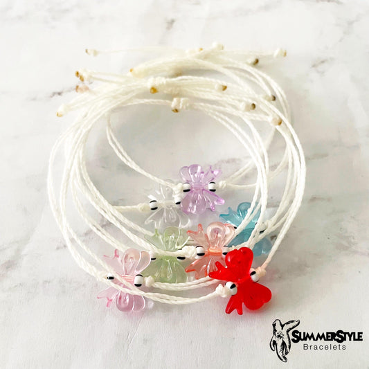 Girly Bow Adjustable Waterproof Bracelet, Bow Bracelet, Bow Jewelry, SummerStyle Bracelets