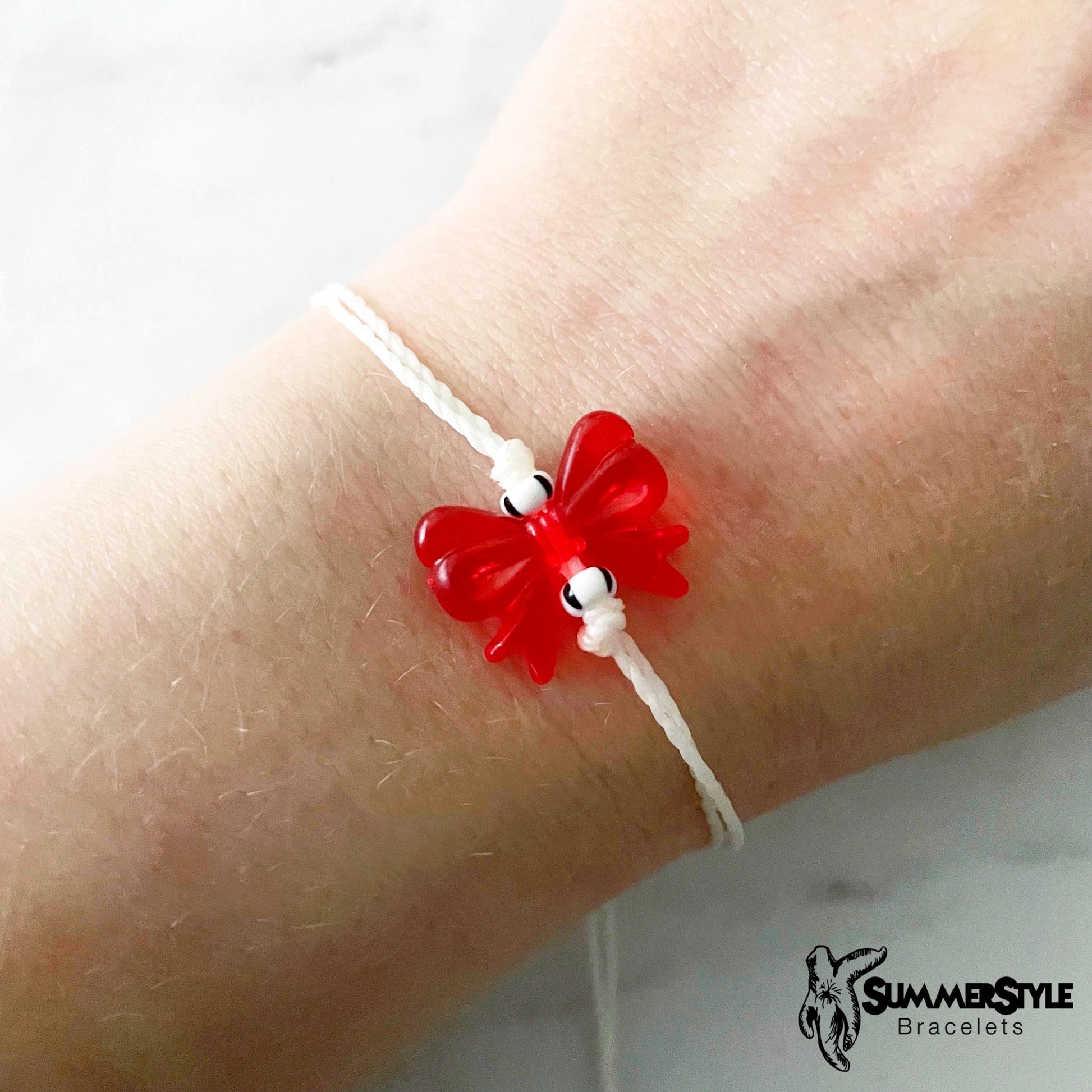 Girly Bow Adjustable Waterproof Bracelet, Bow Bracelet, Bow Jewelry, SummerStyle Bracelets