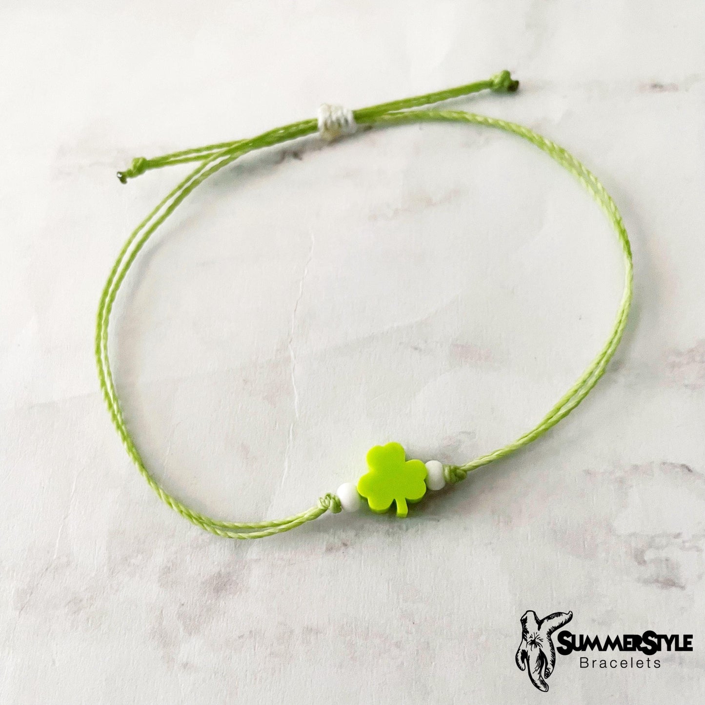 ST PATRICKS DAY Shamrock Adjustable Waterproof Bracelet, St Patty’s Day Bracelet, Lucky Jewelry, SummerStyle Bracelets