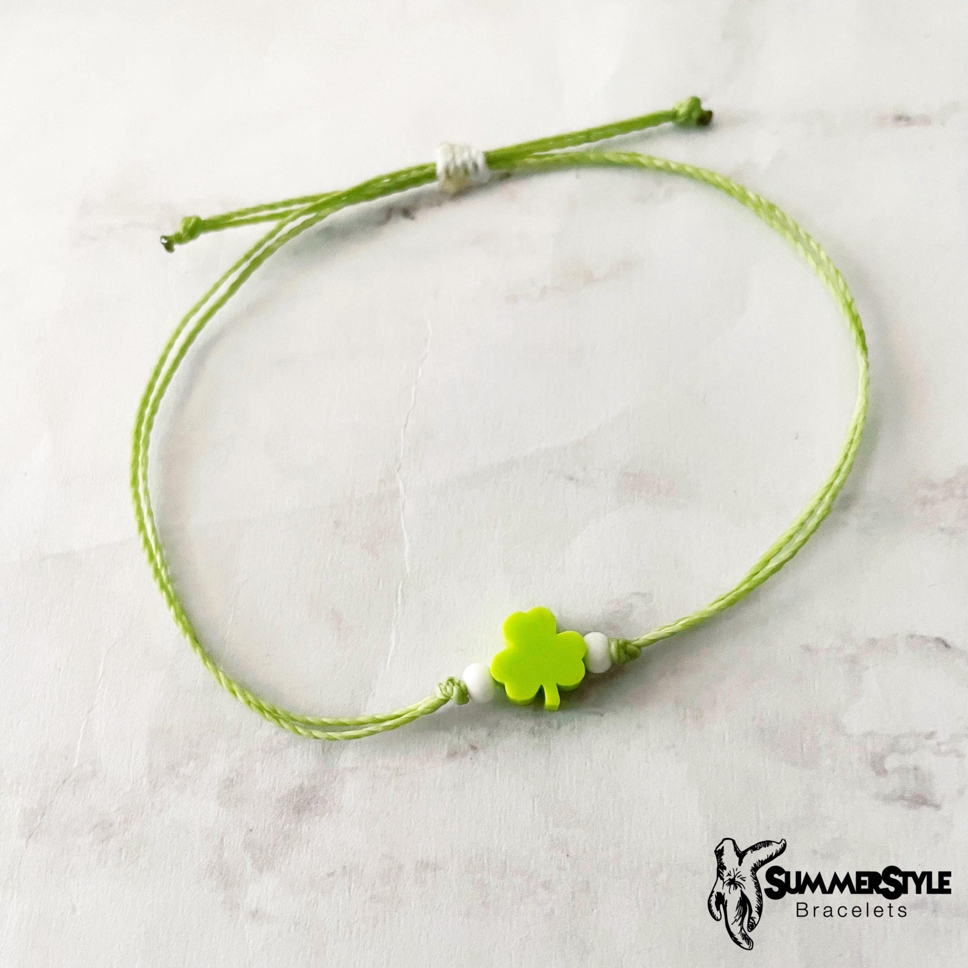 ST PATRICKS DAY Shamrock Adjustable Waterproof Bracelet, St Patty’s Day Bracelet, Lucky Jewelry, SummerStyle Bracelets