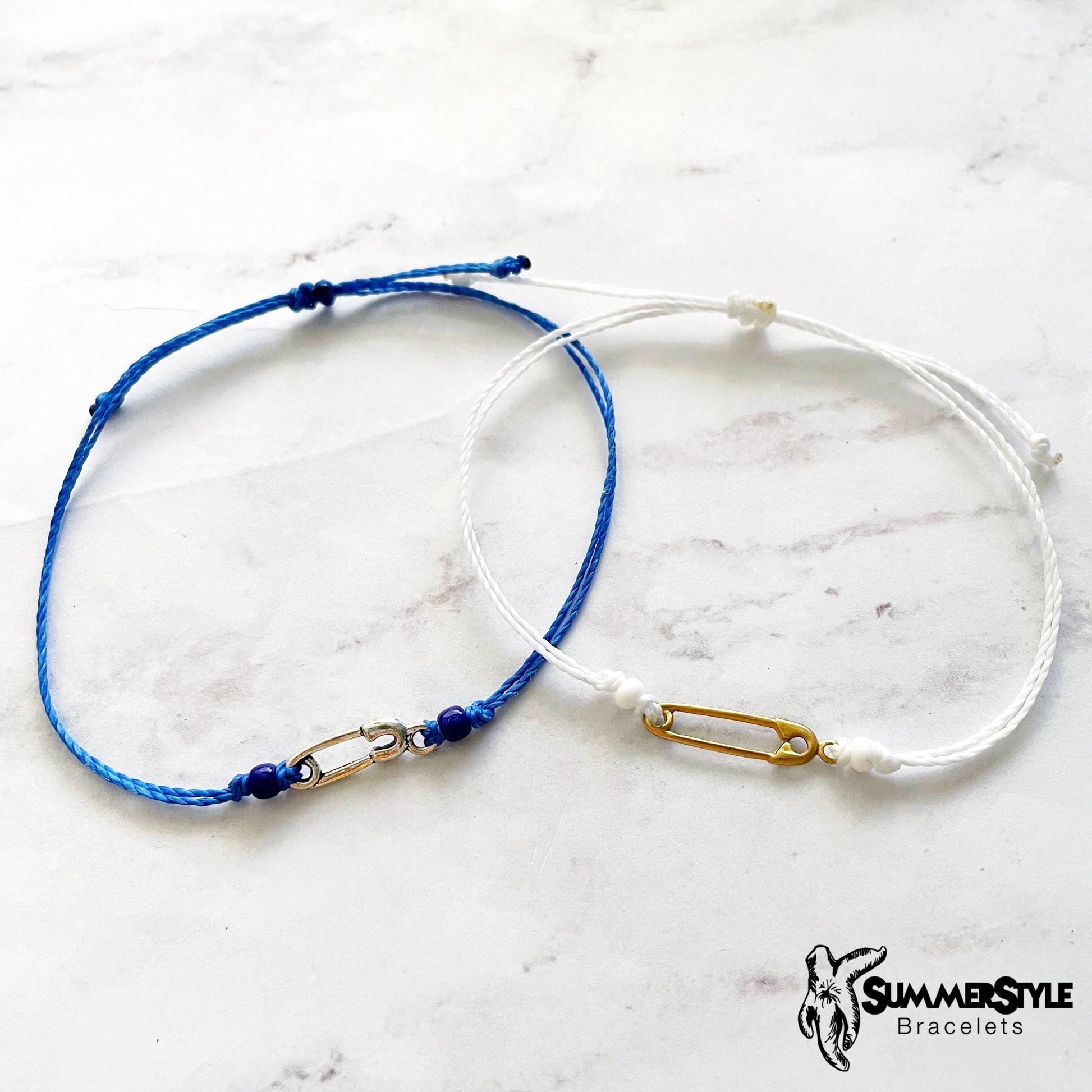 Safety Pin Custom Adjustable Waterproof Bracelet, Safety Pin Jewelry, Survivor Gift, SummerStyle Bracelets