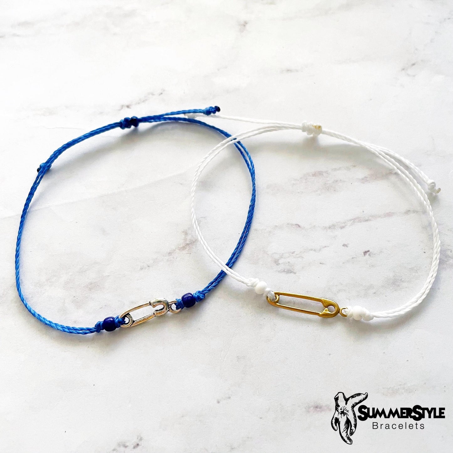 Safety Pin Custom Adjustable Waterproof Bracelet, Safety Pin Jewelry, Survivor Gift, SummerStyle Bracelets