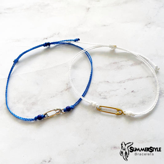Safety Pin Custom Adjustable Waterproof Bracelet, Safety Pin Jewelry, Survivor Gift, SummerStyle Bracelets