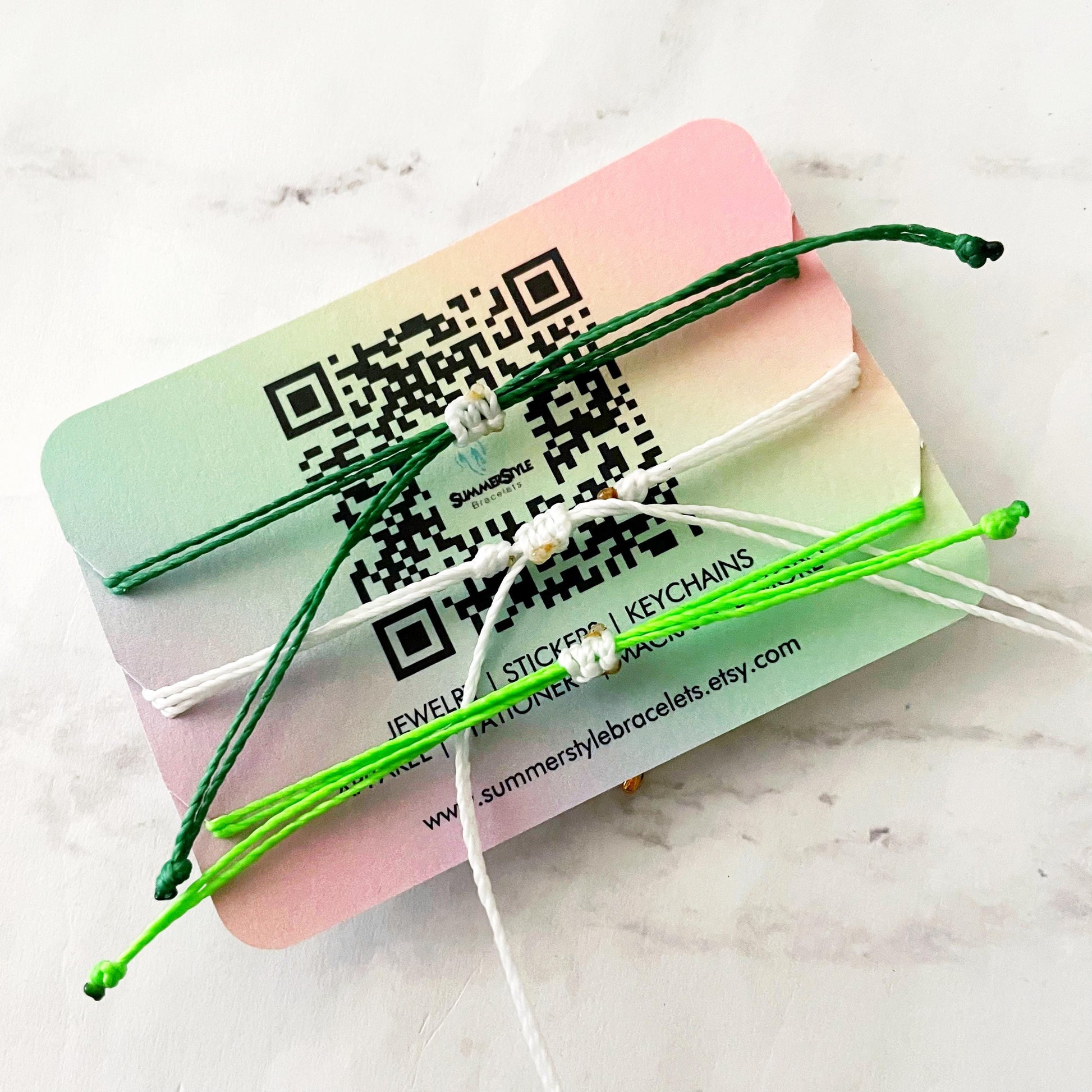 ST PATRICKS DAY Kiss Me Bracelet Set, One of a Kind Bracelet Trio, Unique Bracelet Set, Lucky Jewelry, SummerStyle Bracelets