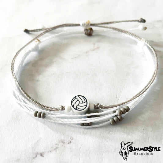 Volleyball Bracelet Set, Sport Jewelry, Volleyball Gift, SummerStyle Bracelets