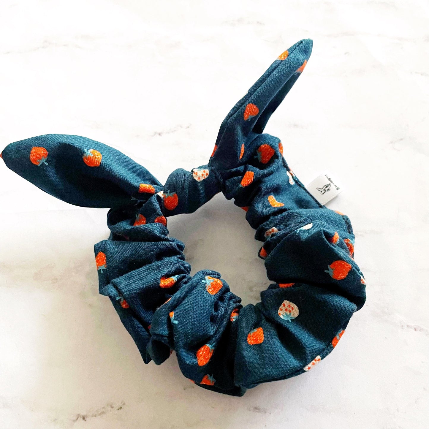 Tiny Strawberry Bow Scrunchie, Strawberry Gift, Hair Accessories, Bow Hair Tie, SummerStyle Bracelets